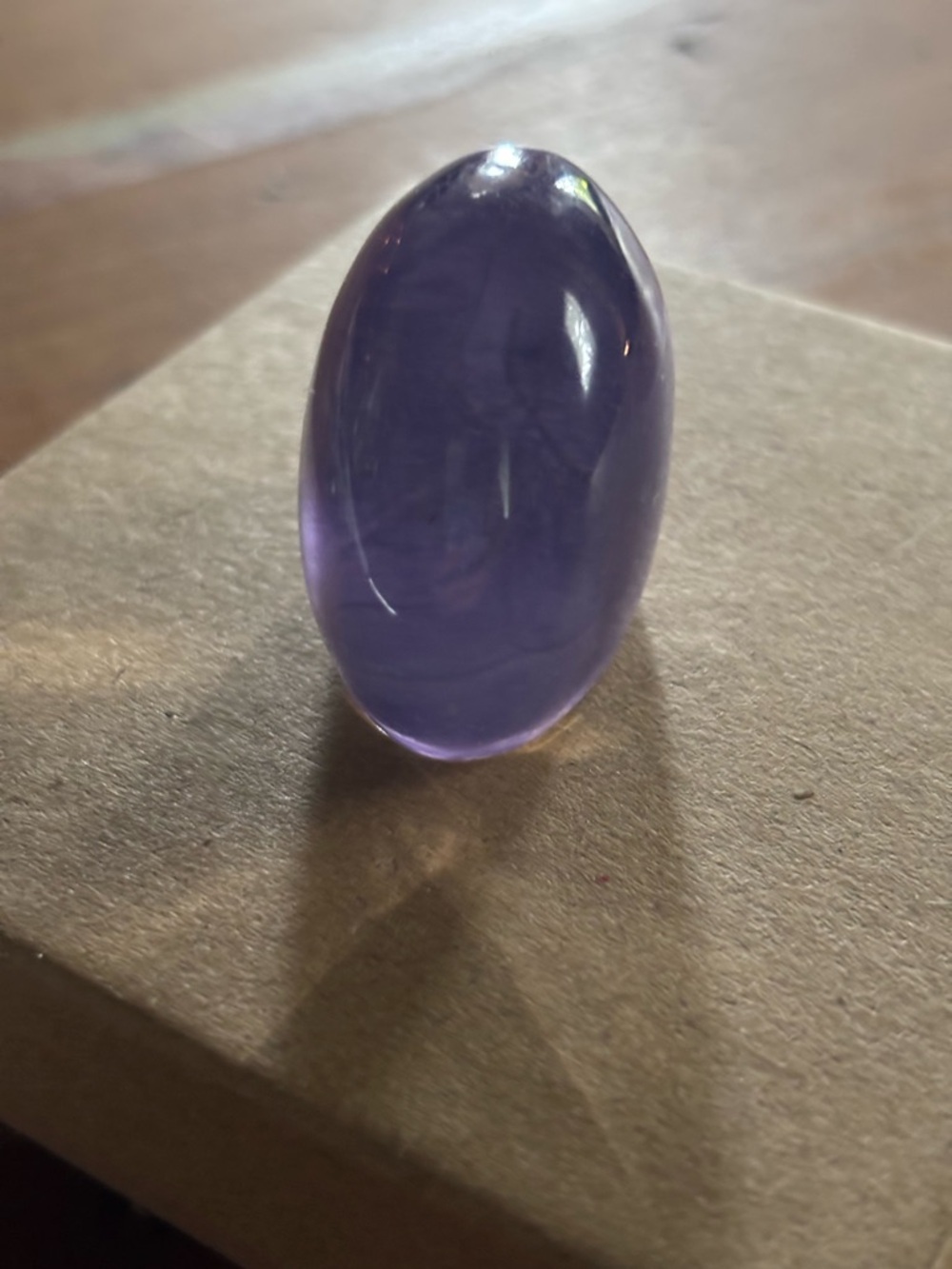 Chunky Purple Acrylic Statement Ring Size 8